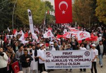 Fırat Üniversitesinde 50. Yıl Yürüyüşü coşkuyla gerçekleştirildi