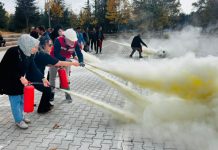 Fırat Üniversitesinde yangın tatbikatı gerçekleştirildi